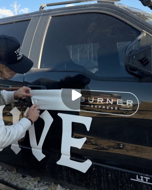 HIVE decal going on a truck