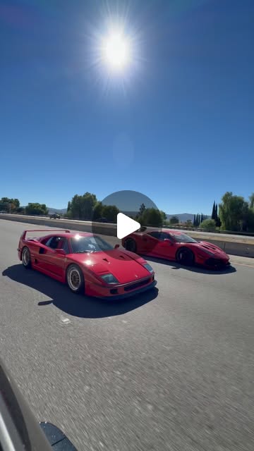 HIVE reel of two red cars